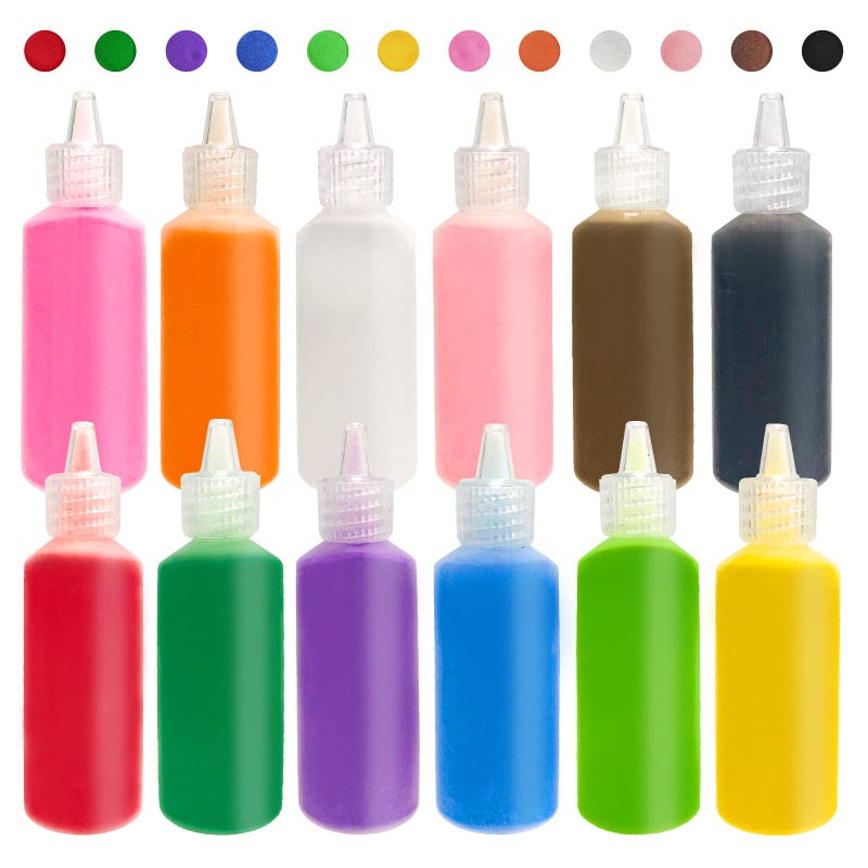 Panxxsen 12 PCS Art Sand,1.25oz Bottles DIY Arts and Crafts Kit,Scenic Sands for Arts & Crafts,Terrarium Sands Play DIY Drawing Sandbox Wedding Sand for Decorations and Crafty Collection Sand Bottles - Image 1
